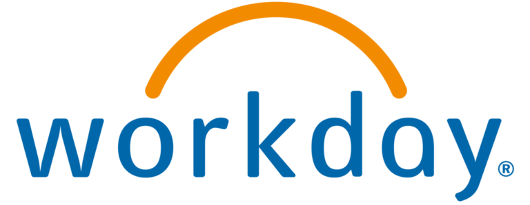Blue and orange graphic of Workday logo